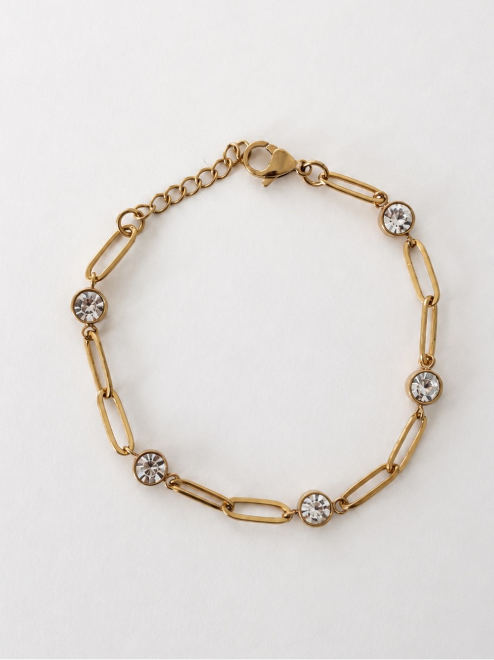 18K Gold PVD  Paperclip Chain Bracelet